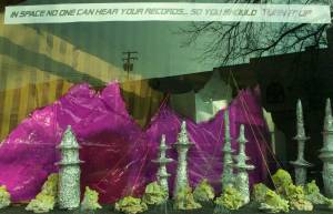 aluminium, foil, cellophane, space, U.F.O., ufos, landlocked, music