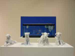 iceberg, dogs, husky, sled dogs, fish, bluescreen, wax, aluminium foil