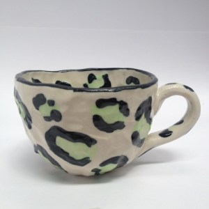 Leopard print, cup, fashion, ceramic, brown, food styling, stylist, ceramic, clay