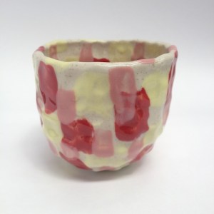 Wine, cup, yellow, pink, red, ceramic, clay