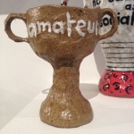 trophy, sculpture, ceramics, football, sports, clay, craft